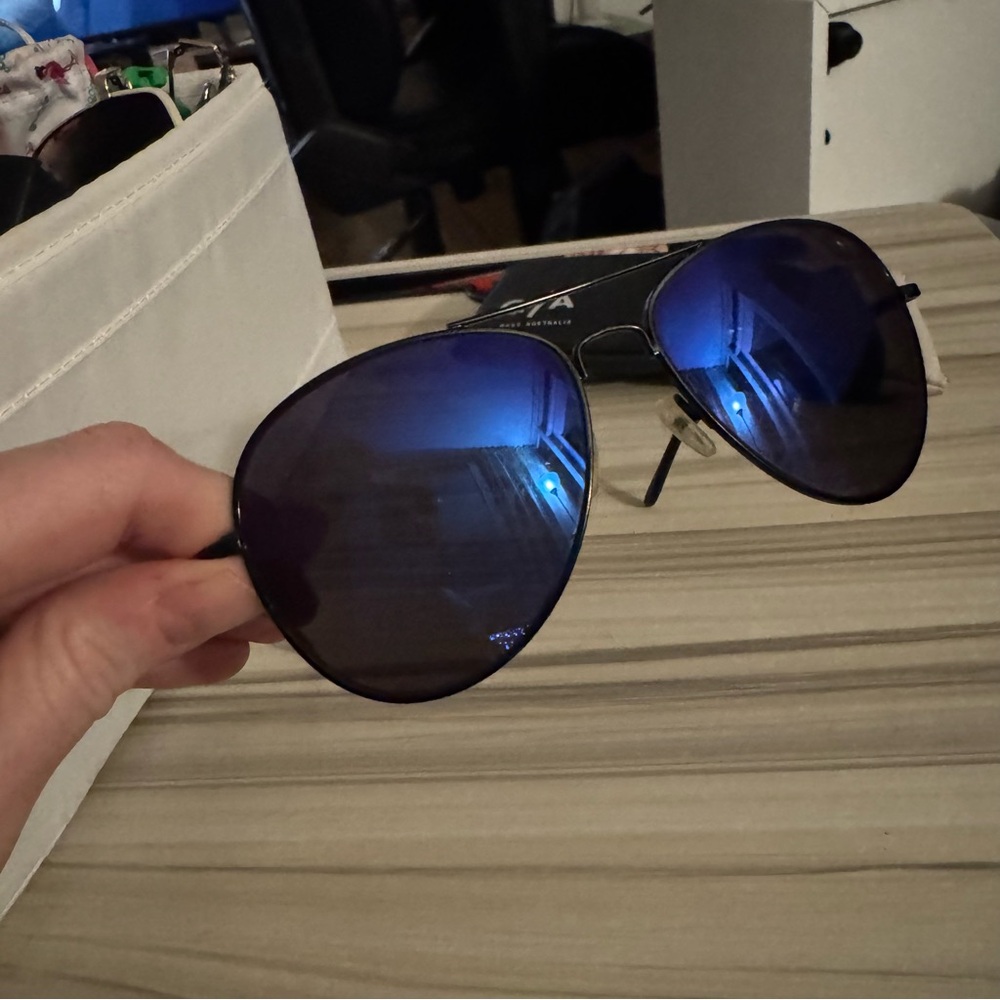 Blue Aviator Sunglasses